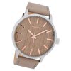 Oozoo Herren Armbanduhr Timepieces C9257 Quarzwerk Leder grau UOC9257