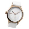 Oozoo Damen Armbanduhr rosegold Timepieces Quarz C9430 Lederarmband wei UOC9430