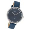 Oozoo Damen Armbanduhr Ultra Slim C9852 Quarzwerk Leder blau UOC9852