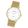 Oozoo Herren Armbanduhr Ultra Slim C9909 Quarz Stahl gold UOC9909