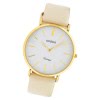 Oozoo Damen Armbanduhr Ultra Slim C9961 Quarzwerk Leder creme UOC9961