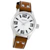 Oozoo Kinder Jugend-Uhr Junior Quarzuhr Leder-Armband cognac braun UOJR156