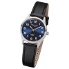 Regent Damen-Armbanduhr F-1307 Quarz-Uhr Leder-Armband schwarz UR2113419