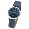 Regent Damen Armbanduhr Analog Lederarmband blau UR2154073