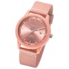Regent Herren Armbanduhr Analog Nylonarmband rosa wei URBA733