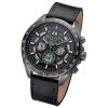 Regent Herren Armbanduhr Analog Lederarmband schwarz grn URBA829
