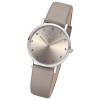 Regent Damenuhr Edelstahl-Armbanduhr Analog Lederarmband URBA864
