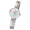 Regent Damen Armbanduhr Analog F-1147 Quarz-Uhr Metall silber rosegold URF1147