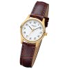 Regent Damen Armbanduhr Analog Lederarmband braun URF1251