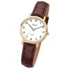 Regent Damen Armbanduhr Analog Lederarmband braun URF1428