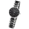 Regent Damen Armbanduhr Analog Keramikarmband silber schwarz URF1462