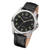 Regent Herren-Armbanduhr F-1392 Handaufzug Leder-Armband schwarz URF818