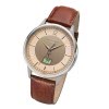 Regent Herren Funkuhr Analog-Digital FR-249 Funk-Uhr Leder braun URFR249