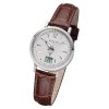 Regent Damen Funkuhr Analog-Digital FR-256 Funk-Uhr Leder braun URFR256