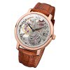 Regent Herren Armbanduhr Analog GM-1430 Handaufzug Leder braun URGM1430