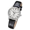 Regent Damen Armbanduhr Analog GM-1605 Quarz-Uhr Leder schwarz URGM1605