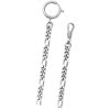 Regent Damen Herren Taschenuhr Kette Figaro 5mm silber vernickelt URP049