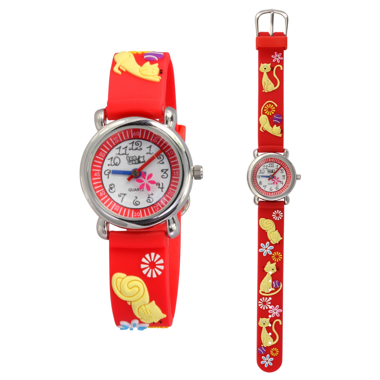 Tee-Wee Enfants Montre 27mm Analogue Fille Motifs Bracelet Coloré Caoutchouc - Bild 14 von 16