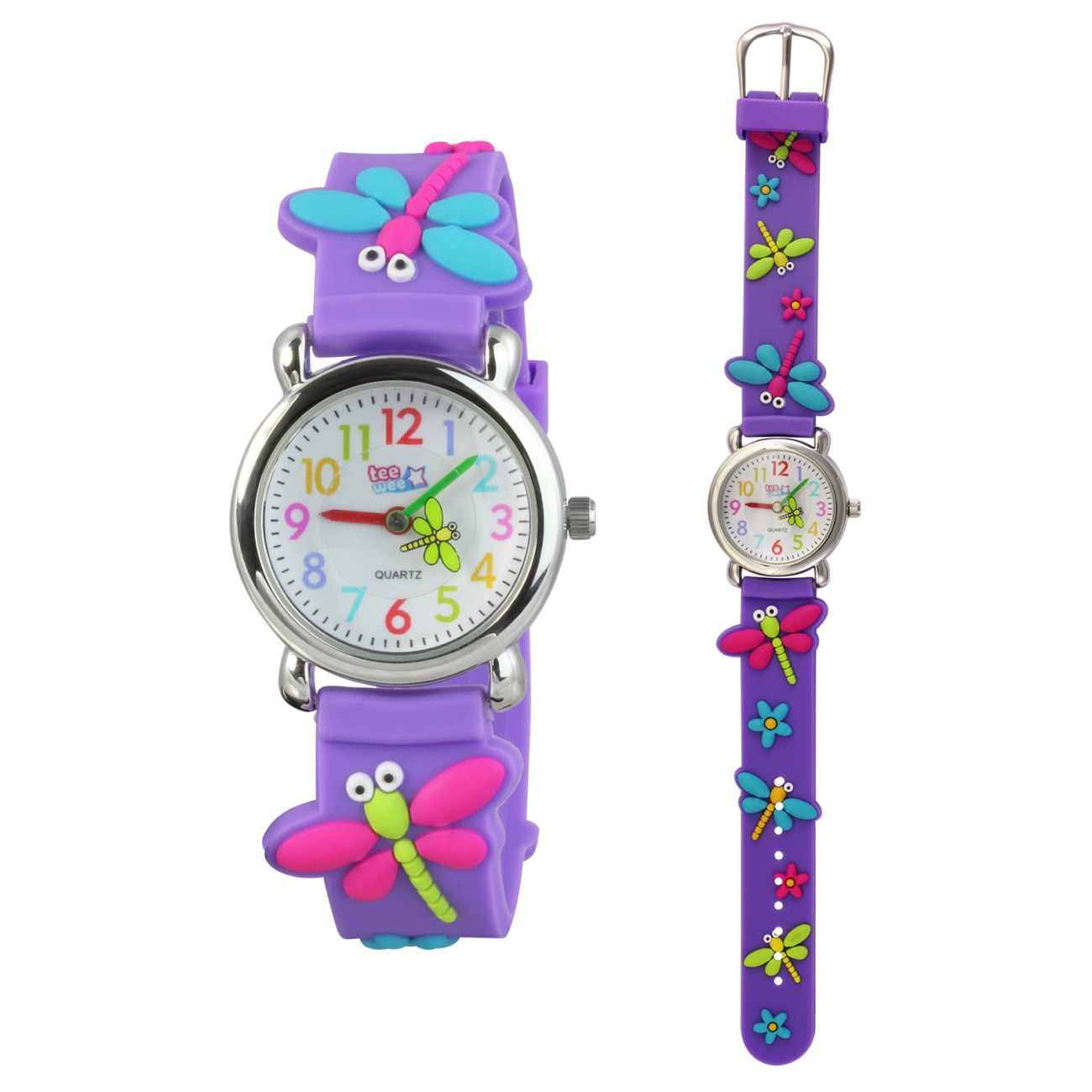 Tee-Wee Enfants Montre 27mm Analogue Fille Motifs Bracelet Coloré Caoutchouc - Bild 10 von 16