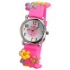 Tee-Wee Kinderuhr pink Blmchen 3D Kautschukband Kinder Uhren UW350P