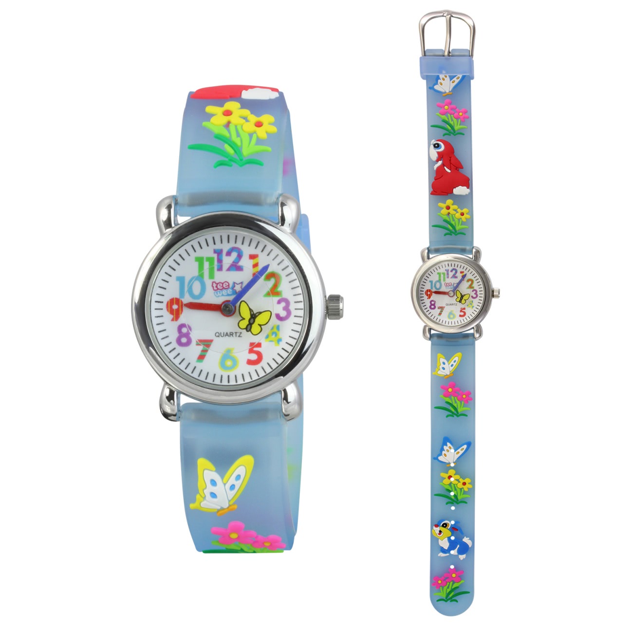 Tee-Wee Enfants Montre 27mm Analogue Fille Motifs Bracelet Coloré Caoutchouc - Bild 12 von 16