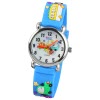 Tee-Wee Kinderuhr hellblau Autos 3D Kautschukband Kinder Uhren UW519H