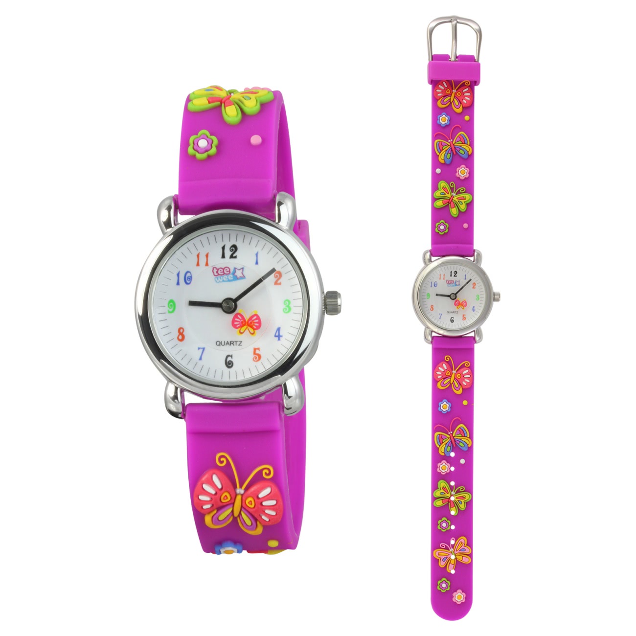 Tee-Wee Enfants Montre 27mm Analogue Fille Motifs Bracelet Coloré Caoutchouc - Bild 9 von 16