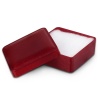 10 Stück Ring und Schmuck Schachteln Set rot Etui Verpackung 40x40 VE038