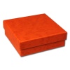 SD Geschenk- Verpackung orange Schmuckschachtel 90x90x30mm Etui - Silber Dream Charms - VE3093O