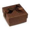 SD Geschenkverpackung braun 65x65x35mm Schmuckschachtel mit Schleife VE3163B
