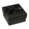 SD Geschenkverpackung schwarz 65x65x35mm Schmuckschachtel mit Schleife  925er Silber SilberDream Silberbeads VE3163S