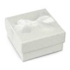 SD Geschenkverpackung wei 65x65x35mm Schmuckschachtel mit Schleife VE3163W
