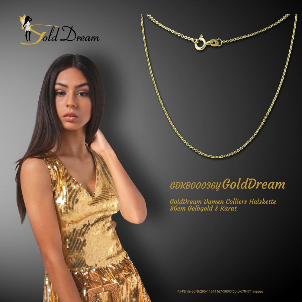 GoldDream Choker Necklace Women Jewelry 36cm 333 Yellow Gold Carat GDKB00036