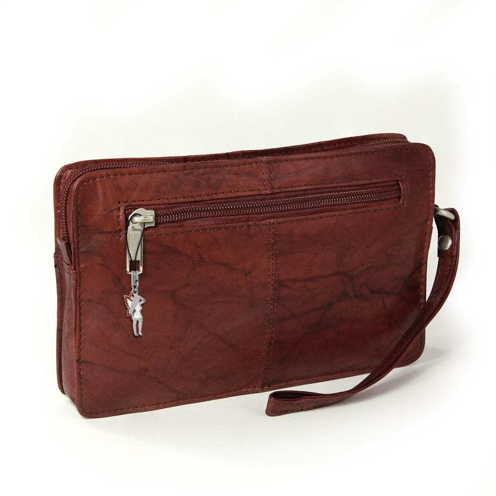 Imppac Handgelenktasche braun Leder Herren Handytasche OTJ511N