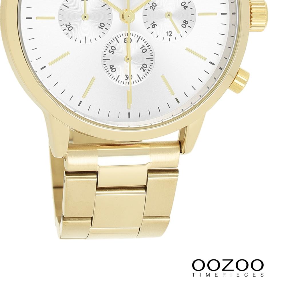 Oozoo Herren Armbanduhr OOZOO Timepieces Analog Edelstahl gold