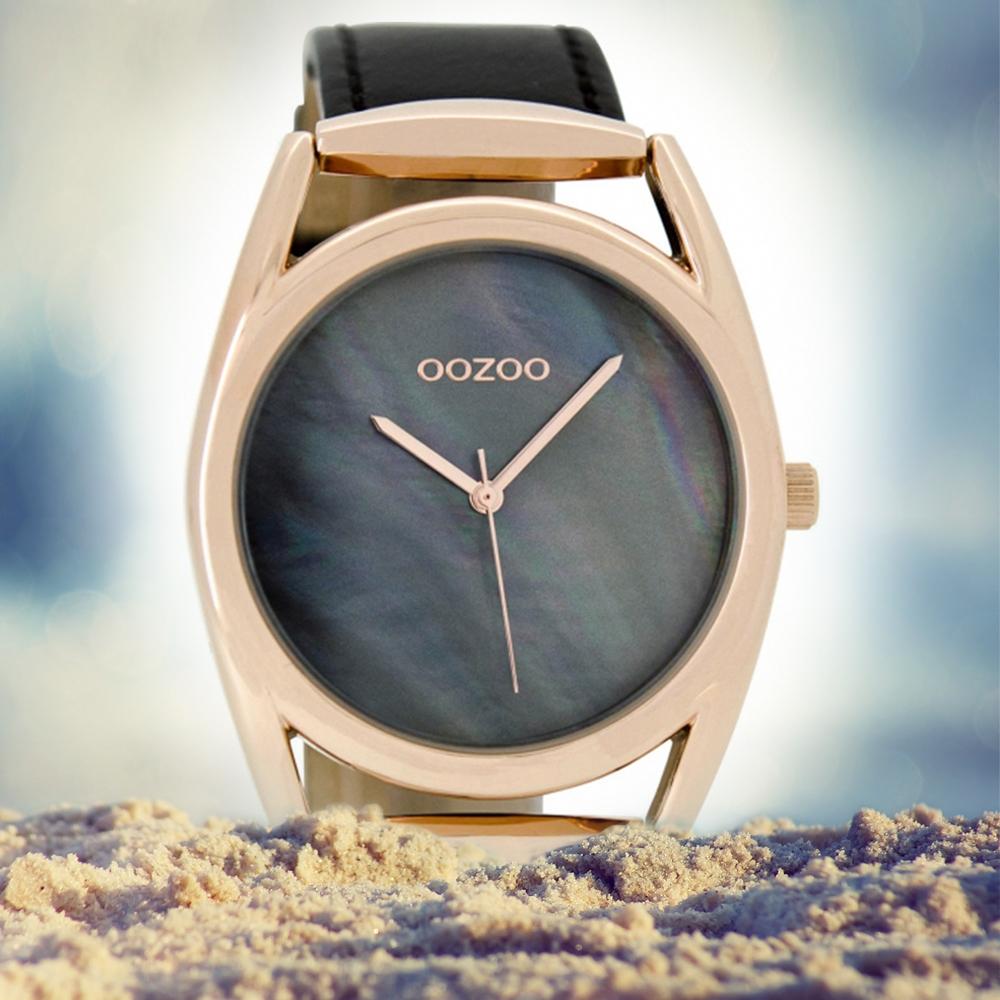 Oozoo Quarz-Uhr Damen rosegold Timepieces 42mm Lederarmband