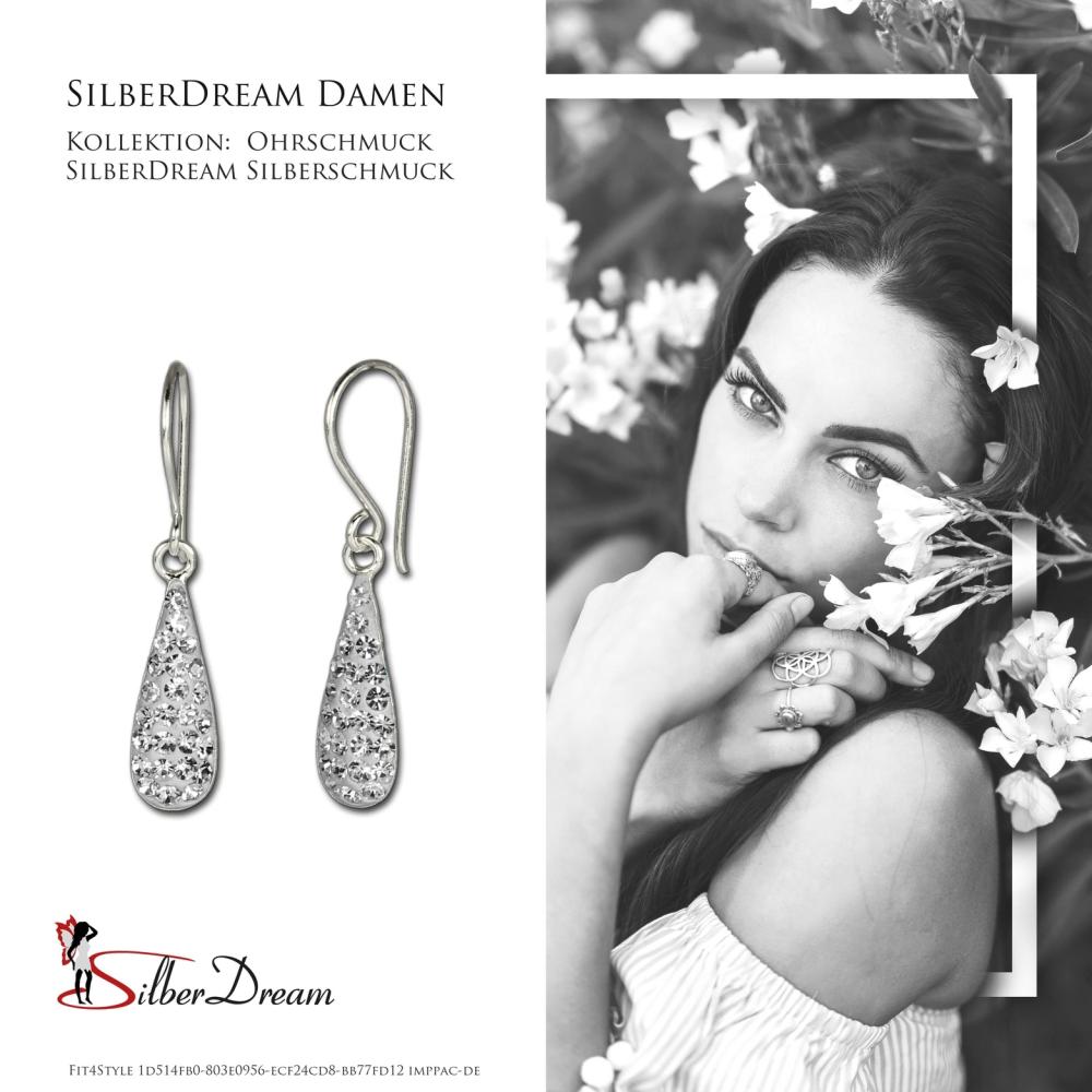 Silberdream Orecchini Pendenti 925 Argento Fiori Gioielli Da Silberdream Orecchini Pendenti 925 Argento Fiori Gioielli Da