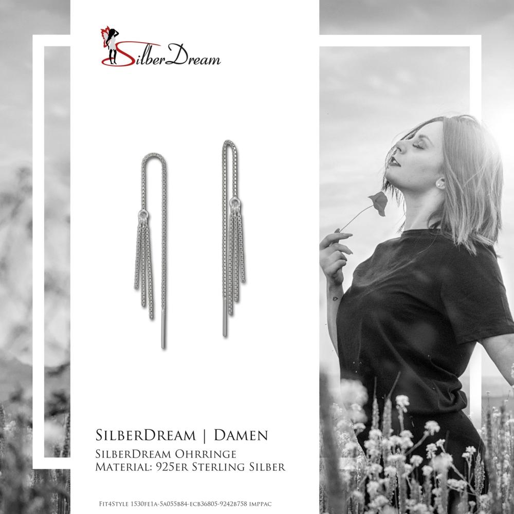 SilberDream Orecchini Pendenti A Catena Veneziana In Argento 925 - Collezione SDO5653