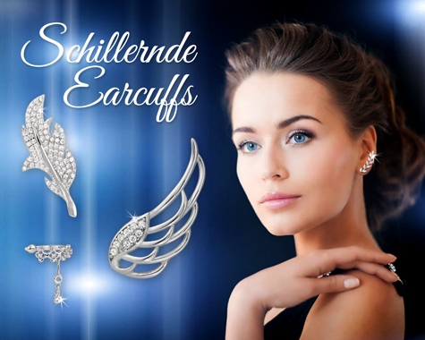 Funkelnde Earcuffs mit Zirkonia Steinen