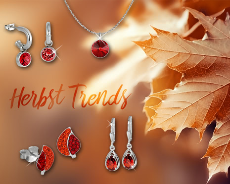 Rot ist die Farbe des Herbst - auch beim Schmuck